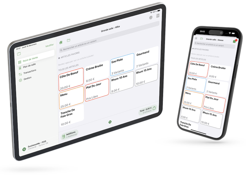 BusinessMe sur iPad et iPhone